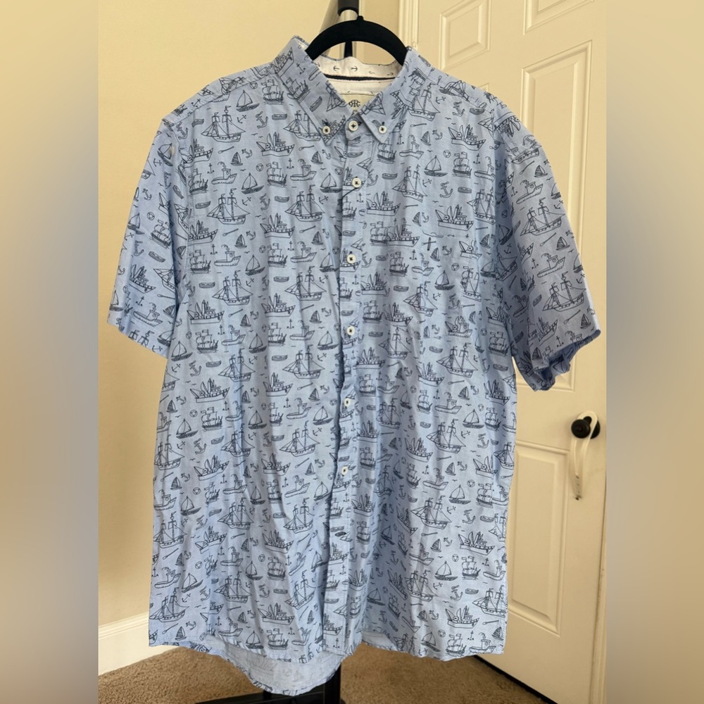 Report Collection Fishing Boat Oxford Short Sleeve Shirt
